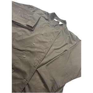 Chef Works Chef Coat Long Sleeve Black Double Breasted Button Up Unisex 2XL